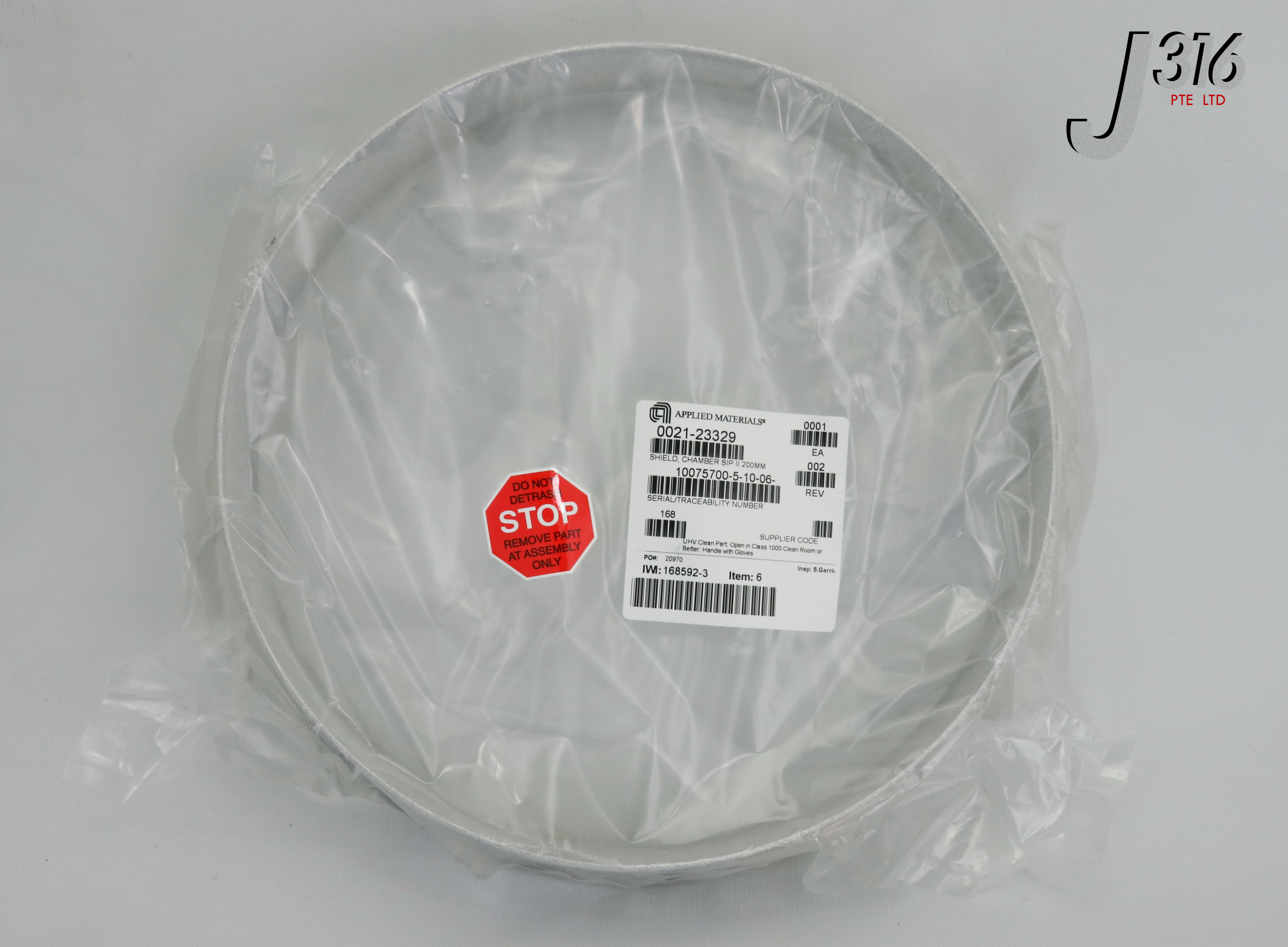 21657 APPLIED MATERIALS SHIELD, CHAMBER, SIP II 200MM (NEW) 0021